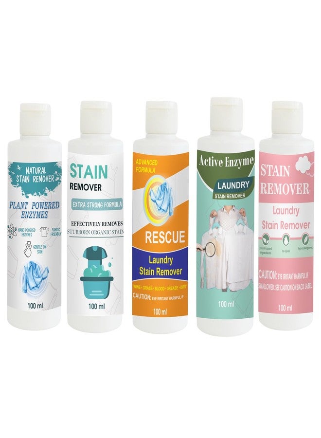 TOOVUS Stain Remover Combo Pack of Shirt, Doll, Orange, Pista and Pink Stain Remover | Multi-Surface Cleaning Solution for Clothes, Fabrics, Upholstery (100 g Each) - Image 1